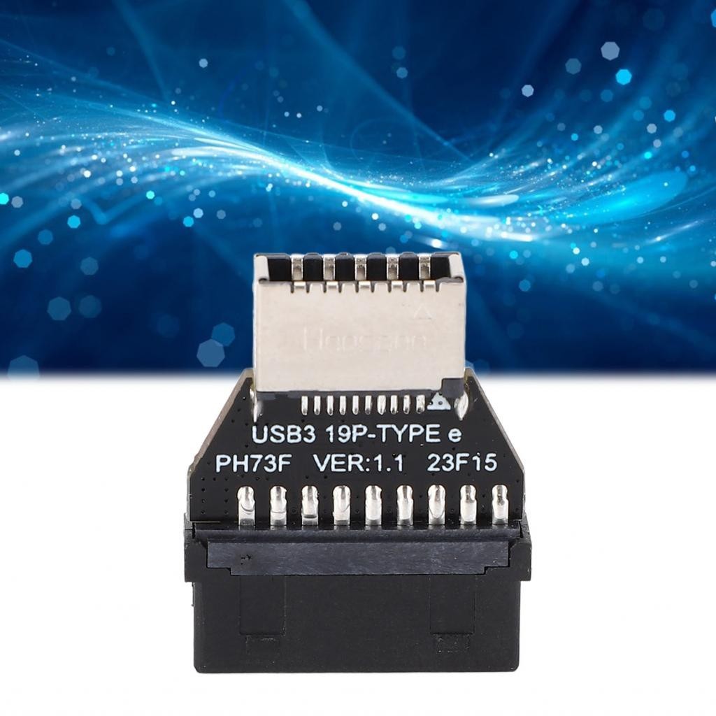 Honglai8 USB 3.0 19P 20P To Type E Adapter 180 Degree ABS Header ...