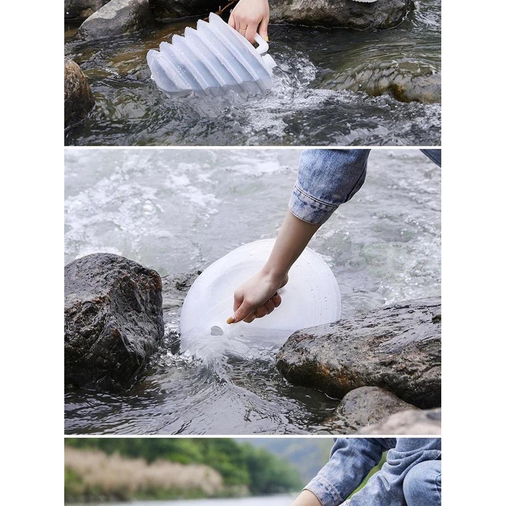 5-15L Capacity Car Collapsible Outdoor Water Bucket Portable Driving ...