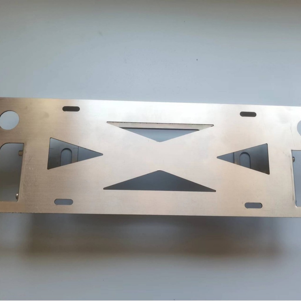 Yixi Stainless Steel OffRoad Vehicle License Plate Holder Winch Rope Guide Rope Outlet Front