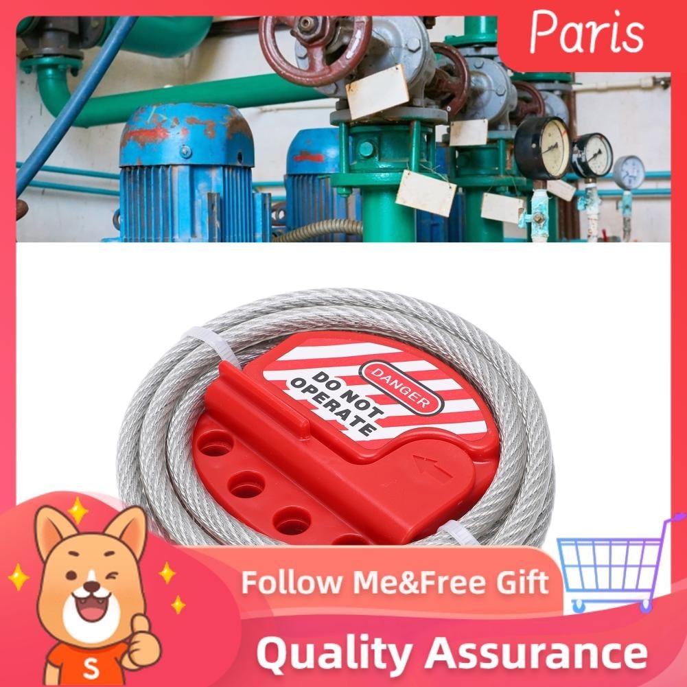 Superparis Lockout Tagout Kit Adjustable Steel Cable Lock Four Keyhole ...