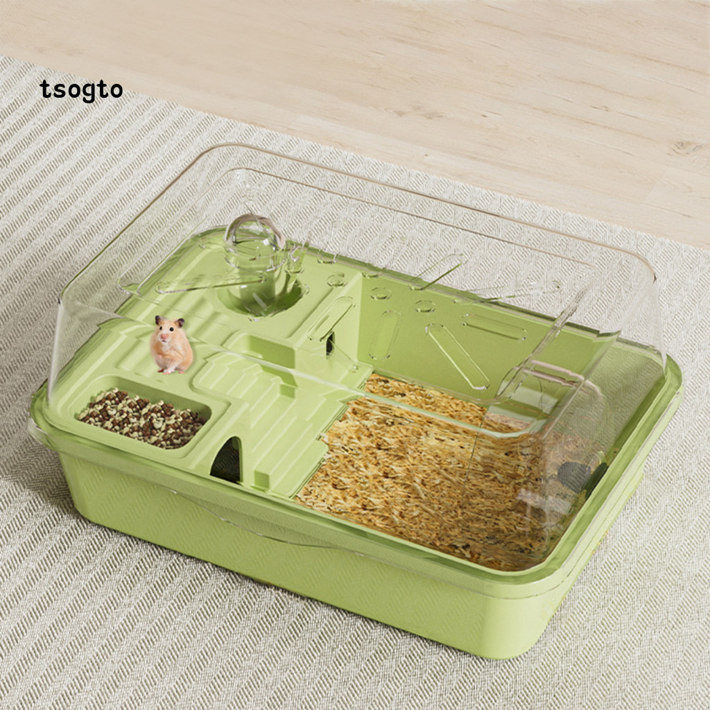 View of [TS] Magnetic Lock Hamster Habitat Acrylic Hamster Enclosure Spacious ...
