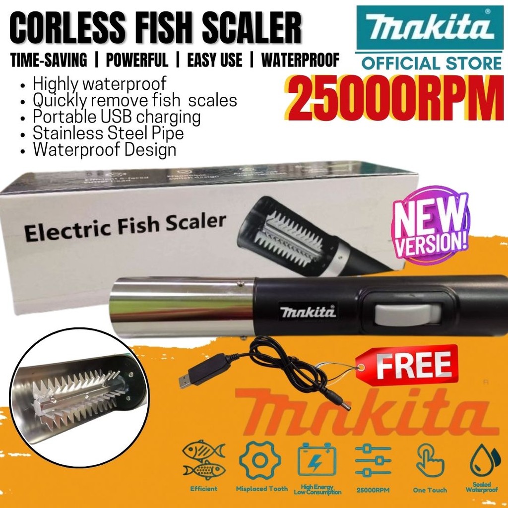 Mesin Buang Alat Sisik Wireless Electric Fish Scale Fish Scrapper For ...