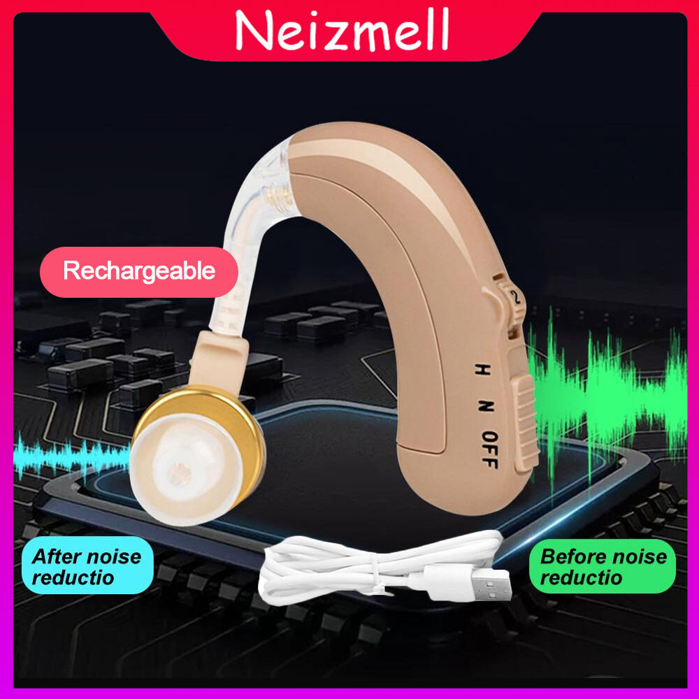 USB Rechargeable Hearing Aids Mini Ear Hearing Amplifier Adjustable ...