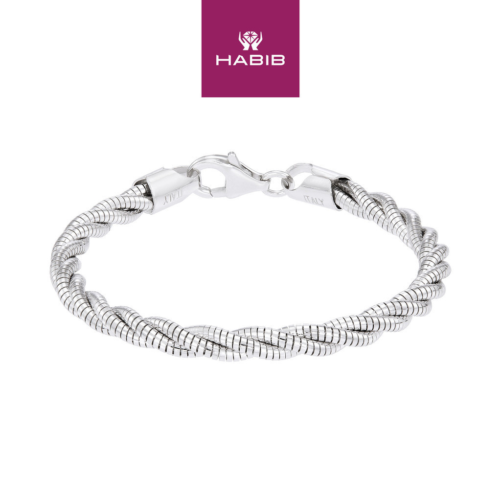 HABIB 925 Silver Bracelet 200 SPRING S2 3TW | Shopee Malaysia