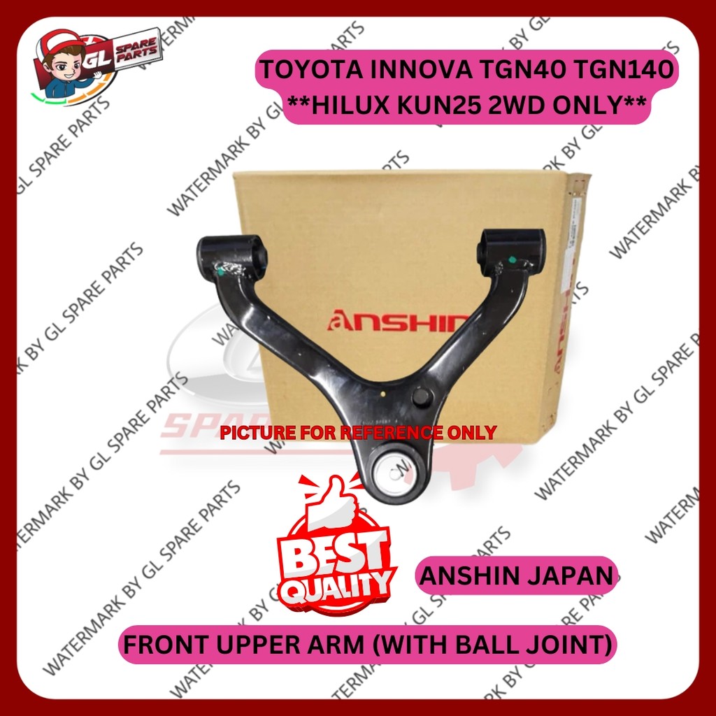 (ANSHIN JAPAN) FRONT UPPER ARM TOYOTA INNOVA TGN40 TGN140 NEW HILUX ...
