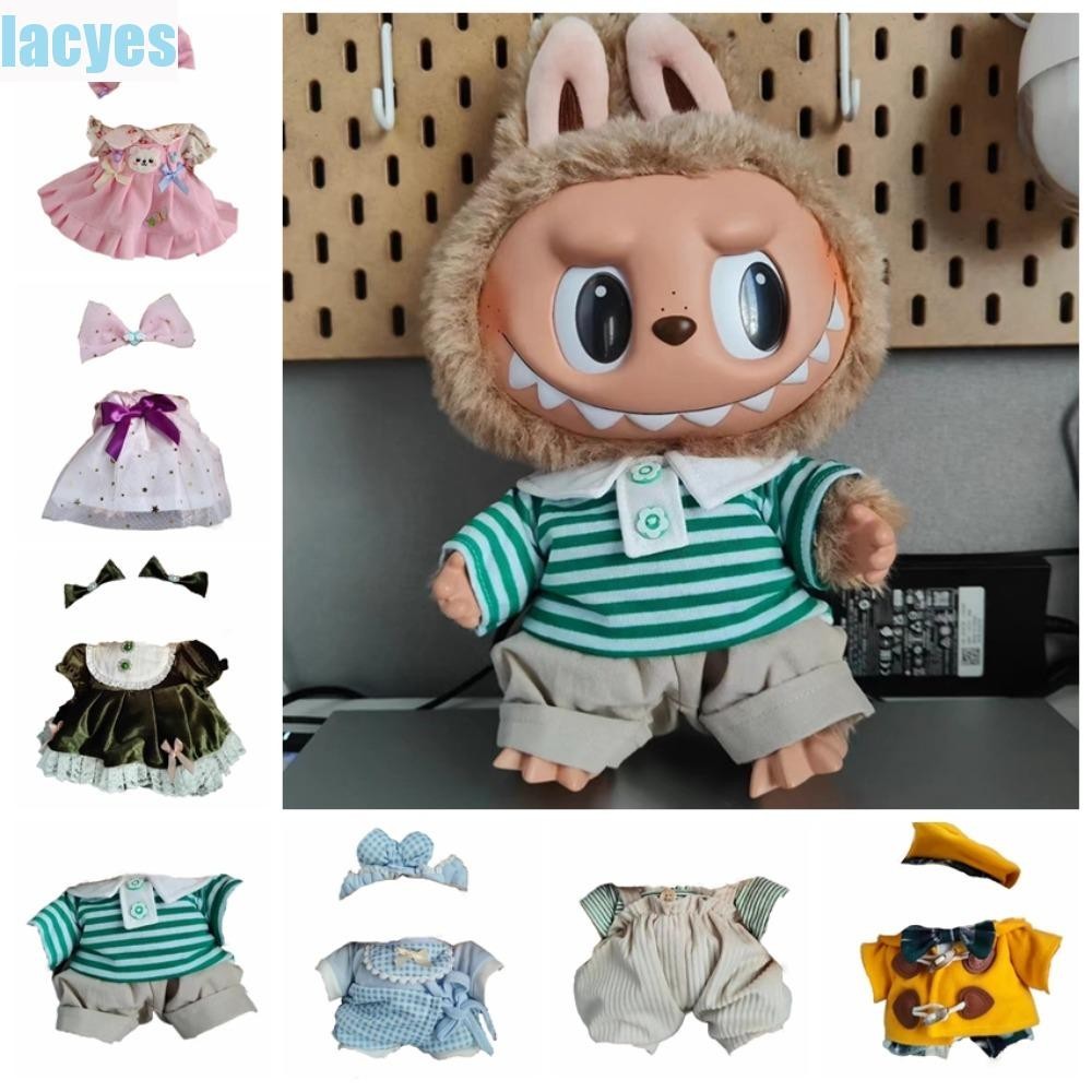 LACYES 30cm Labubu Doll's Clothes, Suspender Pants Sweater Labubu Time ...