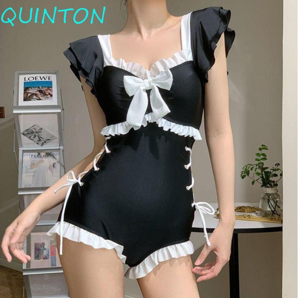 QUINTON Women OnePiece Swimsuit, Slimming Adjustable Tummy Control