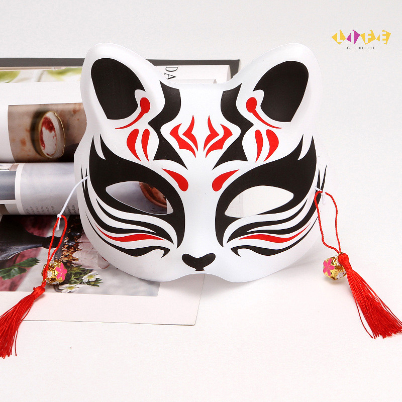 colorfullife Anime Foxes Mask Japanese Cosplay Rave Hand-Painted Anime ...