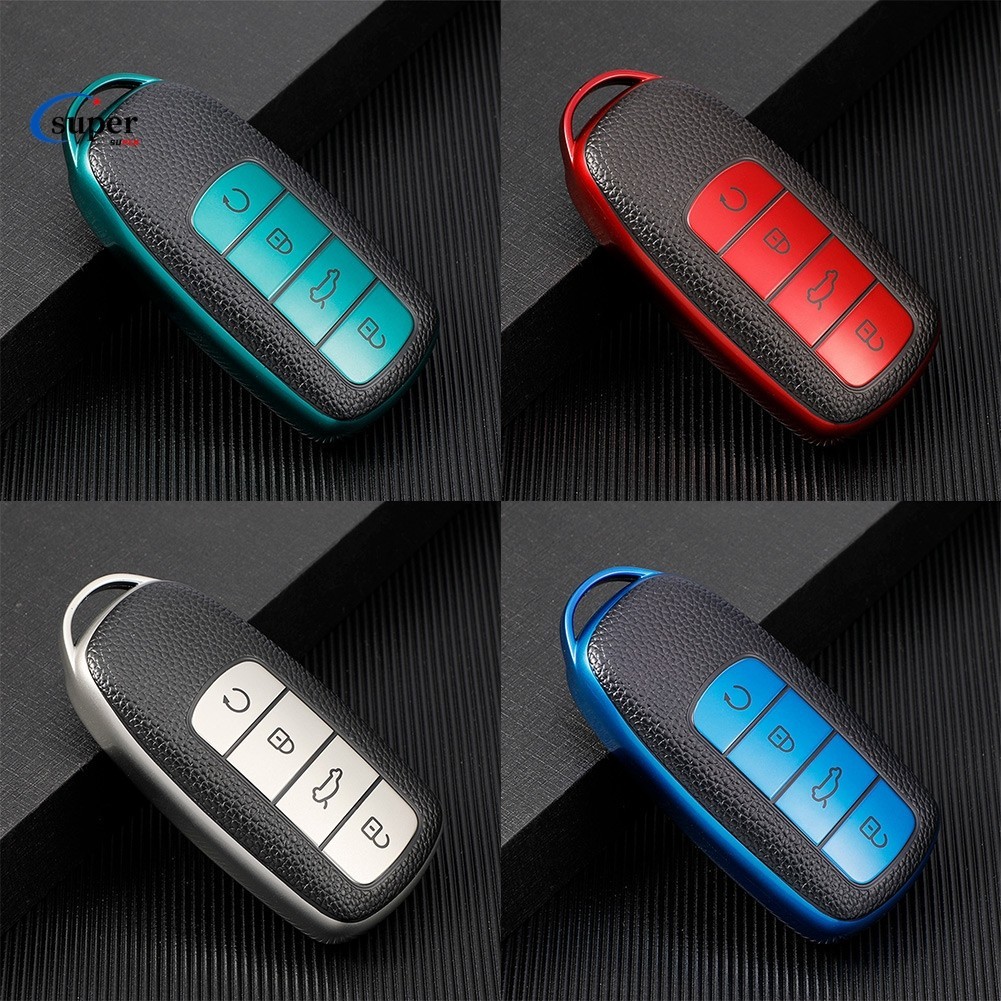 BIVVI TPU Key Fob Cover Case For Chery Tiggo 8 Pro/7 Pro Plus/Arrizo 5 - Protective Shell (G-Purple)