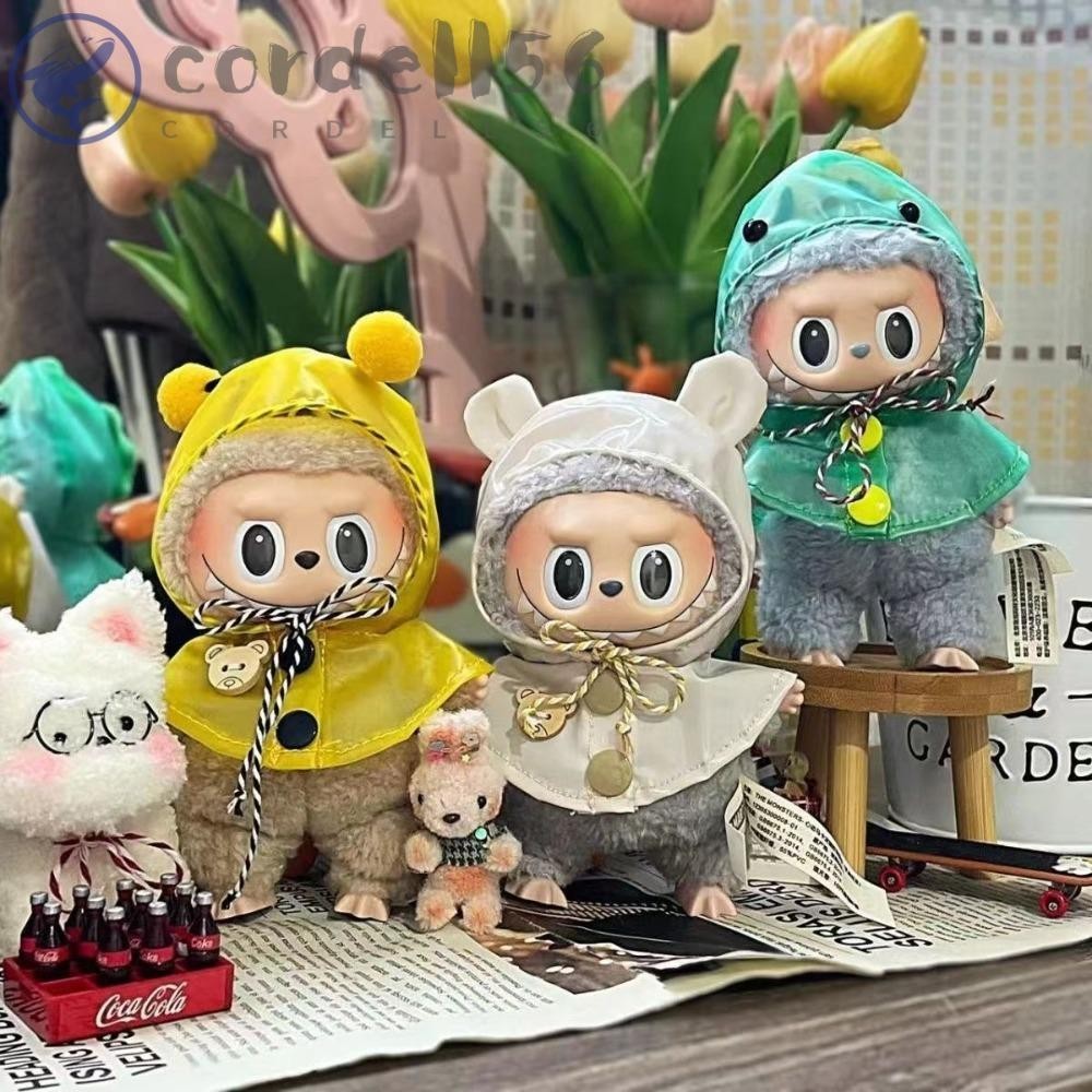 CORDELL Labubu Time Clothes, Raincoat Trim 17cm Labubu Doll's Clothes ...