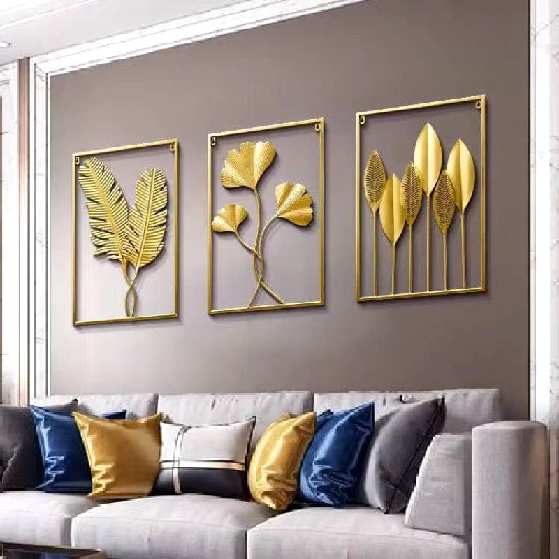 Deko rumah raya 2025 Hiasan dinding ruang tamu dekorasi rumah | Gold ...
