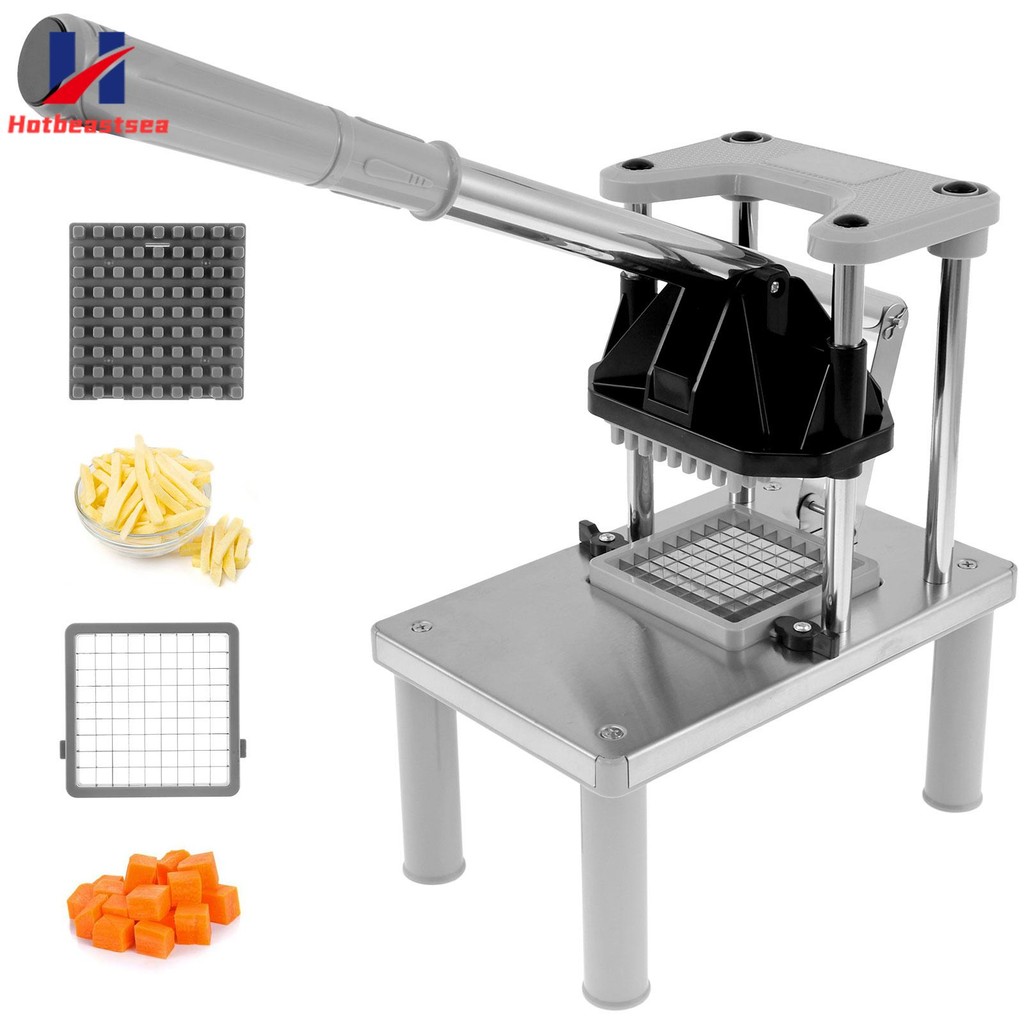Commercial Vegetable Fruit Chopper French Fry Cutter with 2 Replacement ...