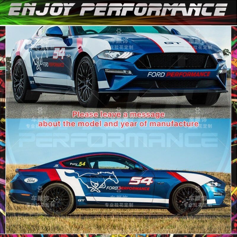 Universal Racing Style Dual Rally Stripes Graphics Vinyl Mustang GT ...