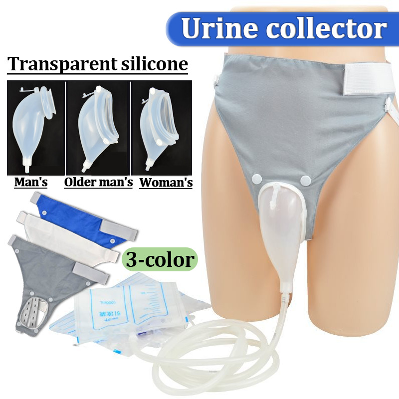 Silicone urine collector bedside urinal for men and women urinal incontinence leakproof urinal