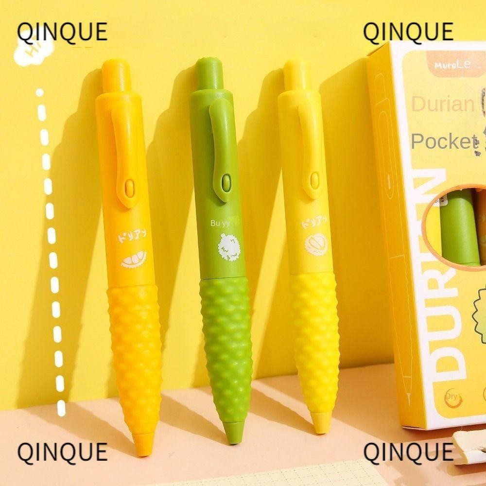 QQIN 1/3PCS Durian Shaped Signing Pen, Quickdrying Write Smoothly