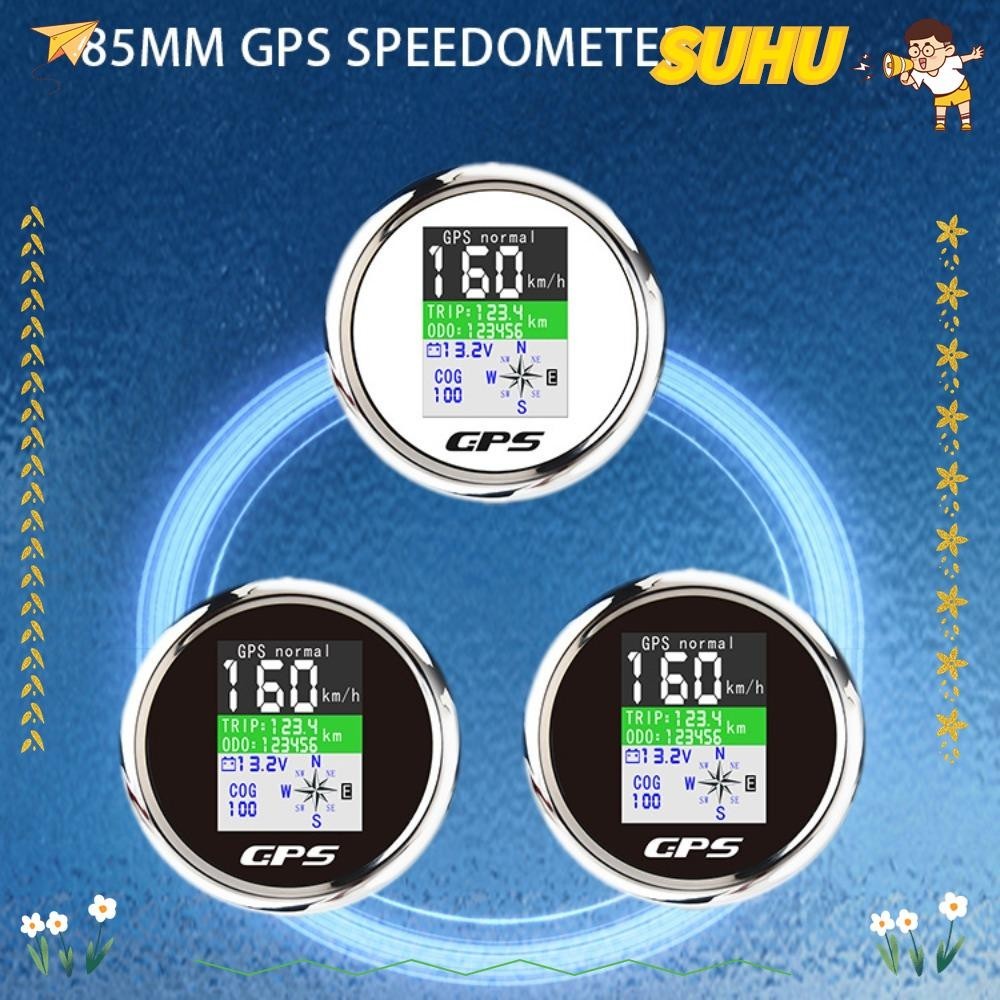 Universal GPS Speedometer Antenna Sender - High Quality Black Metal With Red Needle