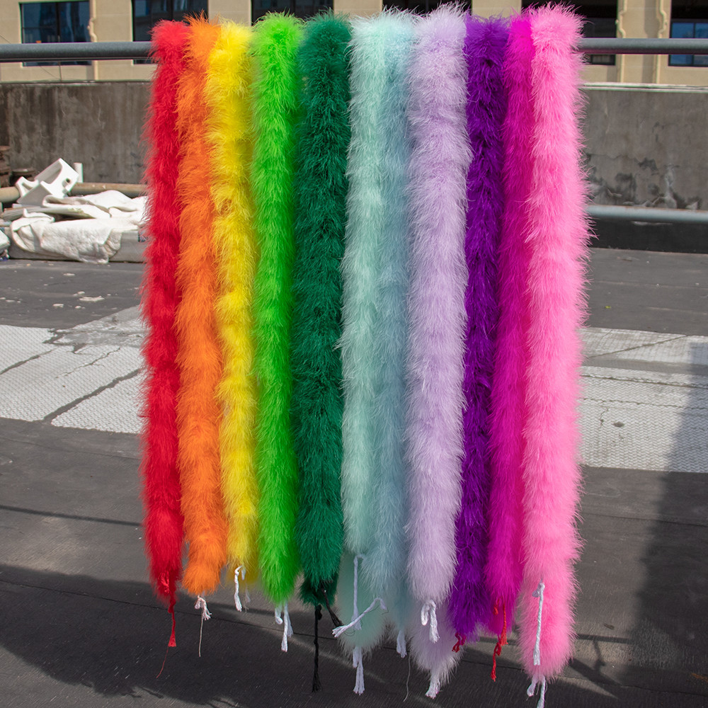 2M Thick Turkey Feather Boa 11-50g for Soft White Scarf Clothing ...