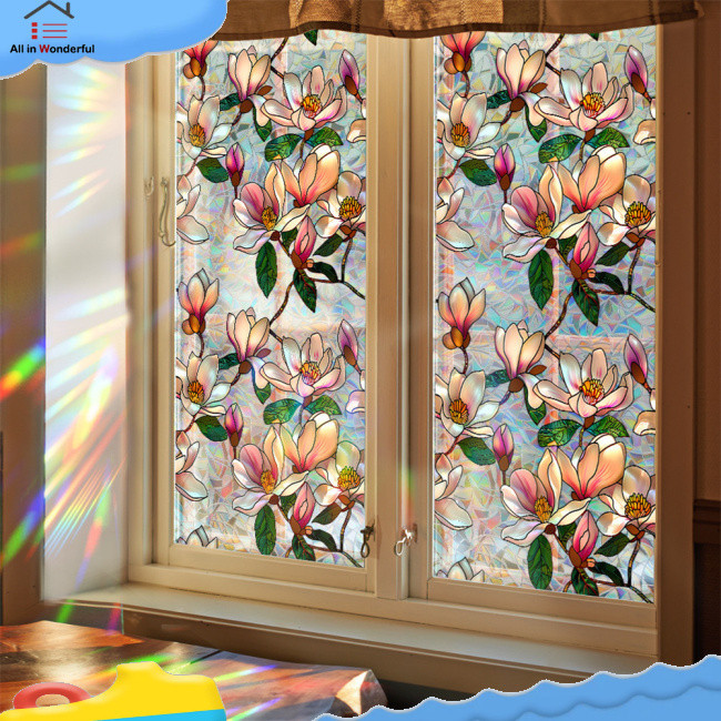 WONDER Static Cling Decorative Window Film Sunscreen Stained Glass ...