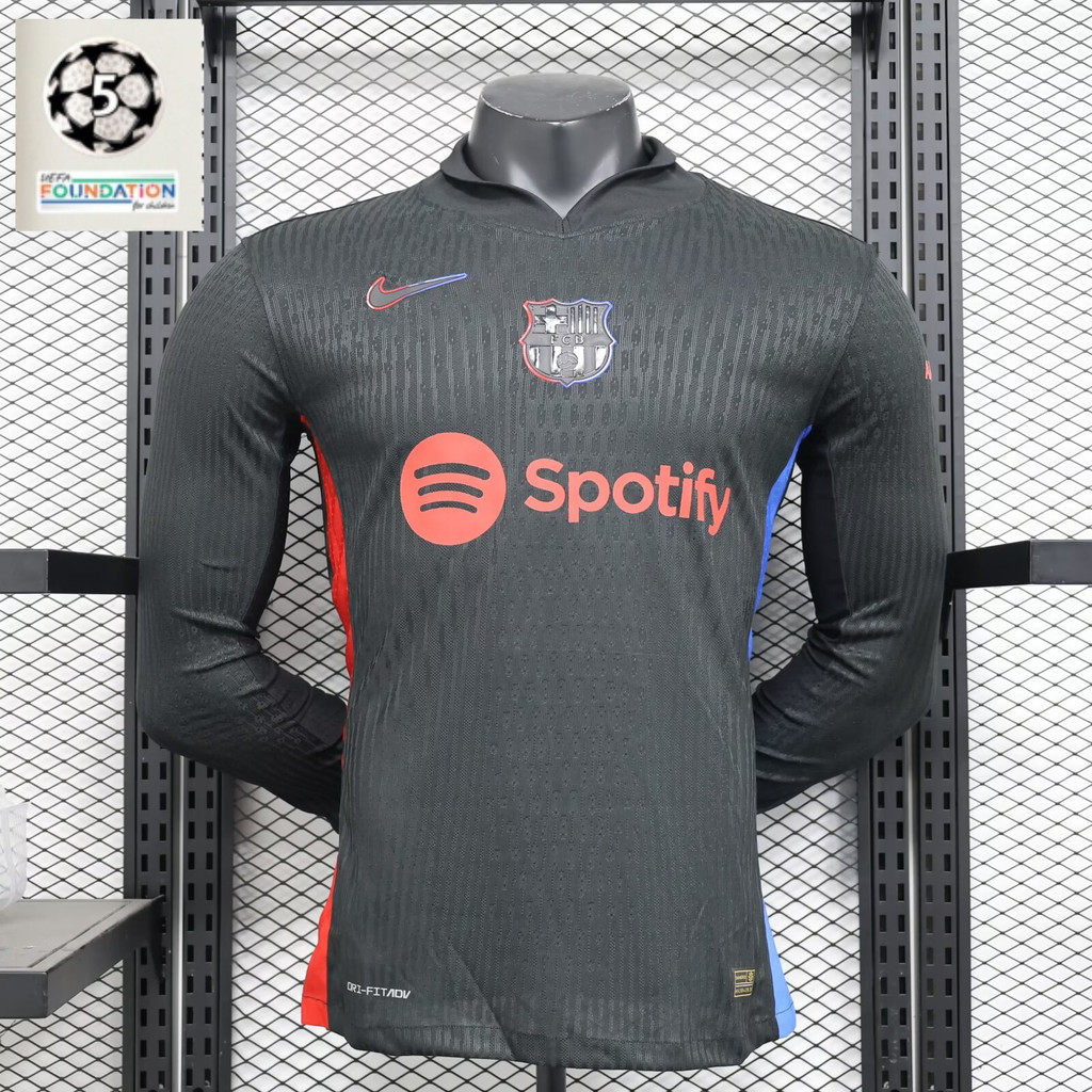 Player version 2024/25 Barcelona away long sleeved sports shirt