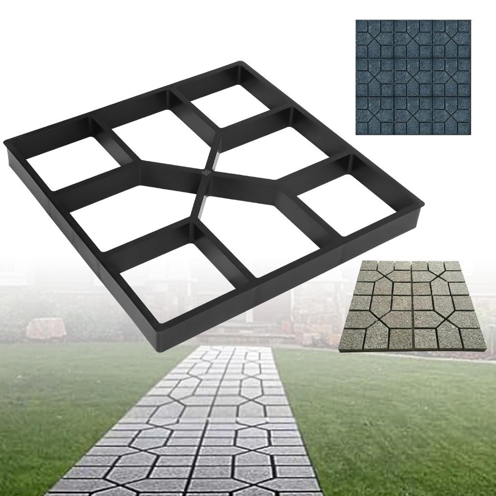 Reusable Concrete Maker Molds, DIY Pathway Stone Mold Paving Pavement ...