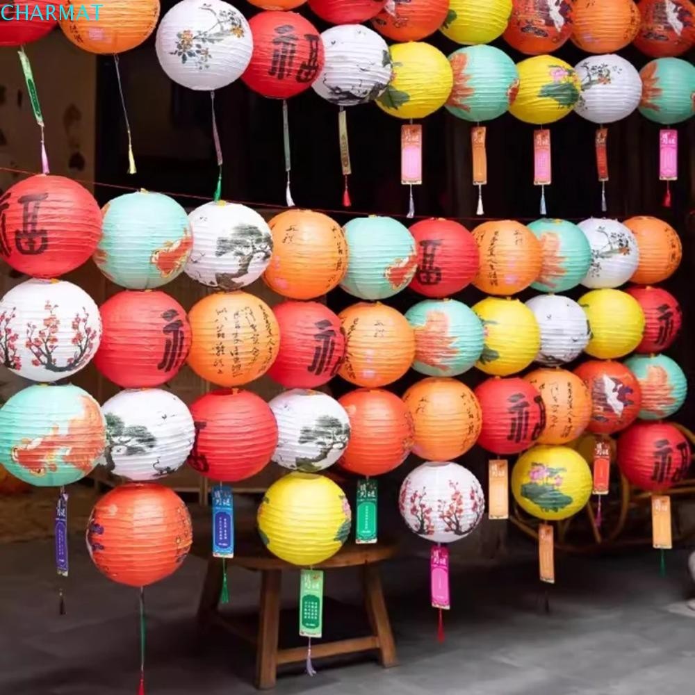 CHARMAT Festival Antique Lantern, Portable Hanging Chinese Mid Autumn ...