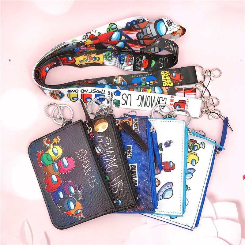 Among Us Ezlink lanyard Card holder trace token lanyard wallet with ...
