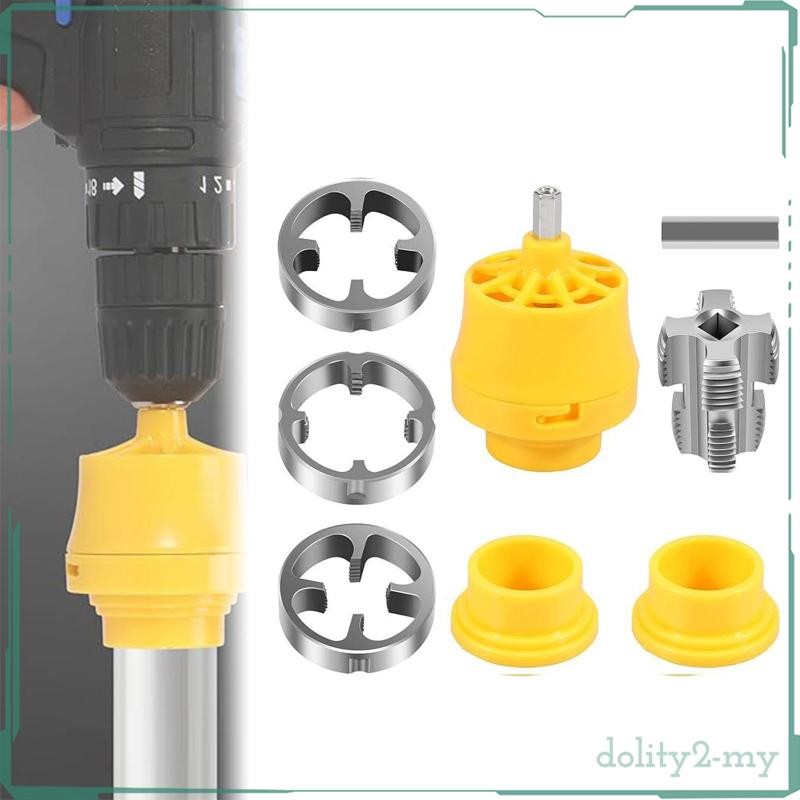 [DolitycbMY] PVC Pipe Threader Kit 1/2 3/4 1 inch, High Efficient, Easy ...