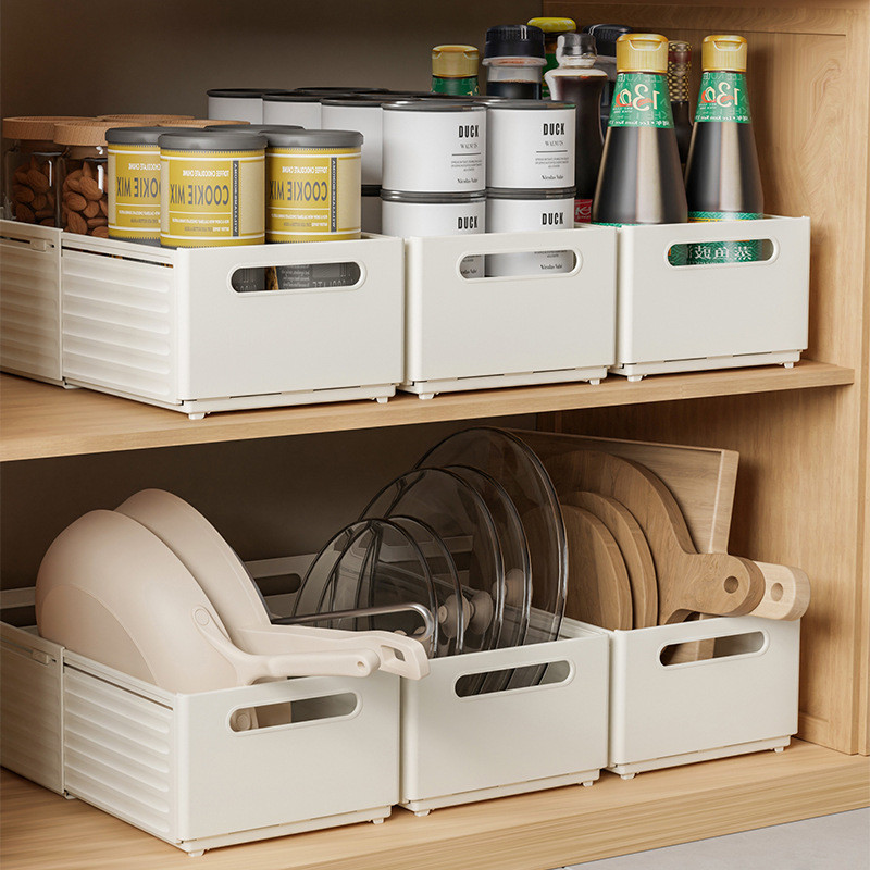 Retractable Storage Box Kitchen Storage Box Rack Cabinet Layered Pot ...
