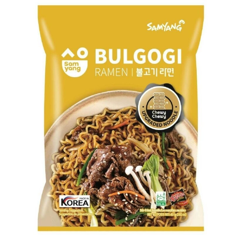 Samyang Bulgogi Ramen Korea Dry Mixed Noodles 80g Pack | Shopee Malaysia