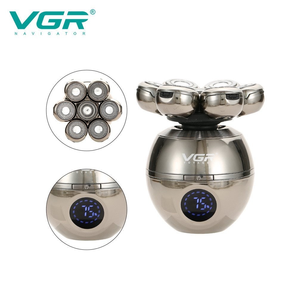 Vgr Five-in-One Multi-Function IPX5 Spherical Razor Digital Display ...