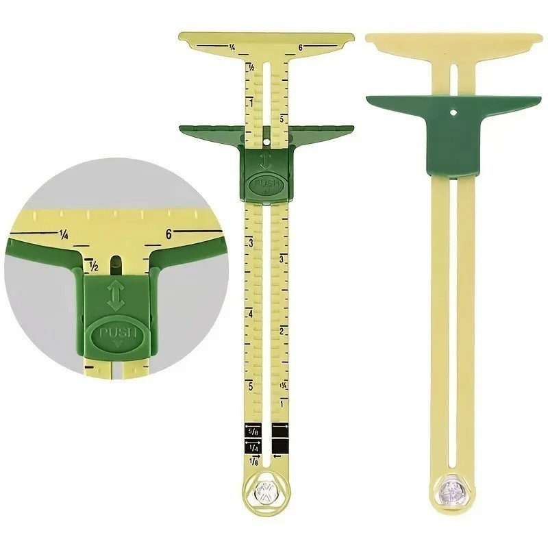 High Quality 5-IN-1 SLIDING GAUGE WITH Measuring Sewing Tool Patchwork ...