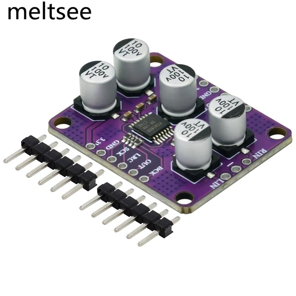 thumbnail image 2 of PCM1808 Stereo ADC Audio Decoder Board | 24bit Single Ended Analog Input 2 of 6