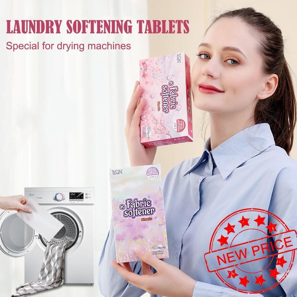 4in1 Plantbased Lavender Scented Fabric Softener Dryer Sheets 40 Sheets