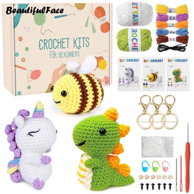 Beginners Crochet Kit with Easy Peasy Yarn