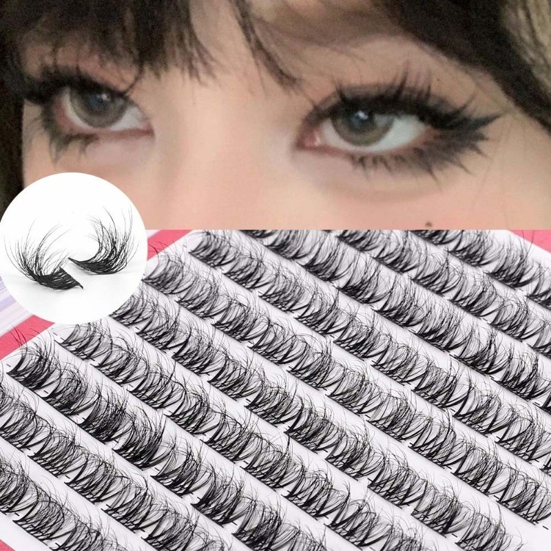 Natural Single Cluster Fake Eyelashes - Beauty Makeup Lashes Extension ...