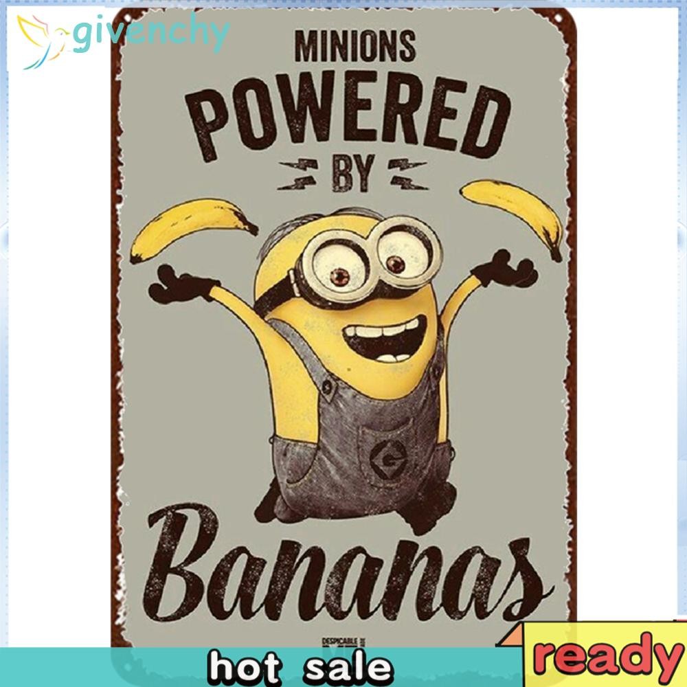 Vintage Metal Minions Tin Sign Rectangular Iron Painting Wall Bar Decor ...
