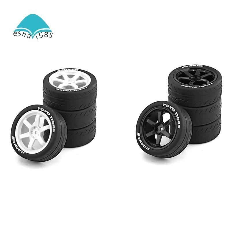 Set 4 Pneumatici Drift Per Auto RC 1/10 – Gomme Rigide Per Tamiya TT02, Nero