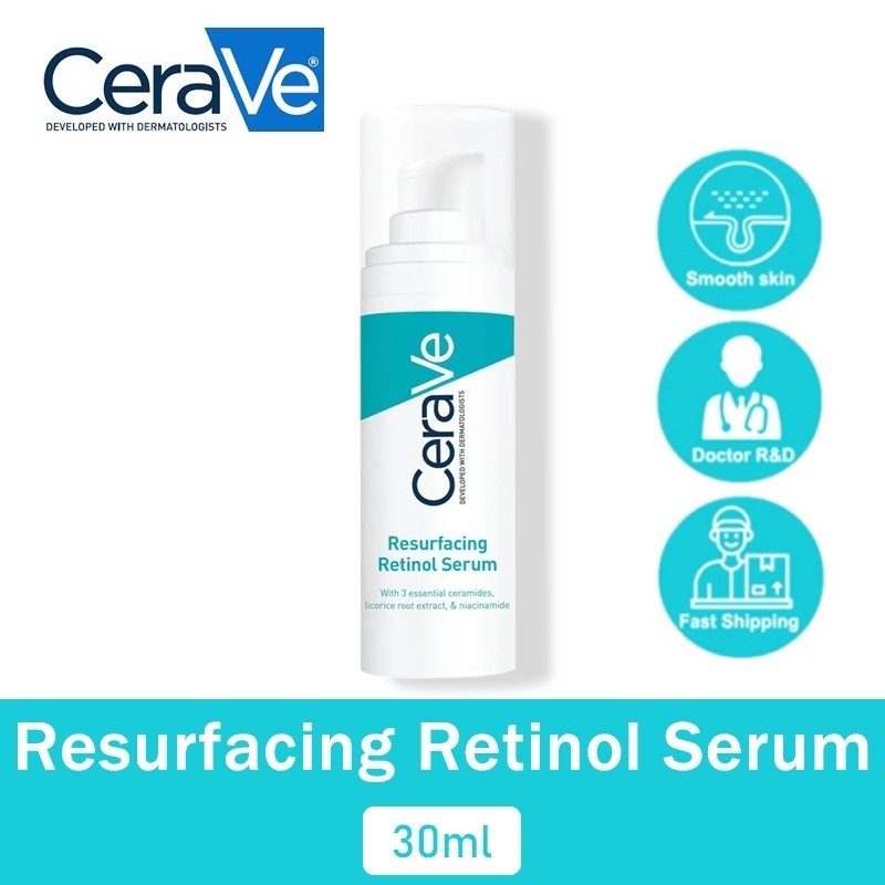 Cerave Resurfacing Retinol Serum For Post Acne Marks Skin Texture Pore