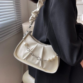 French Niche Design Cloud Bag Women New Fashionable Pleated Underarm ...