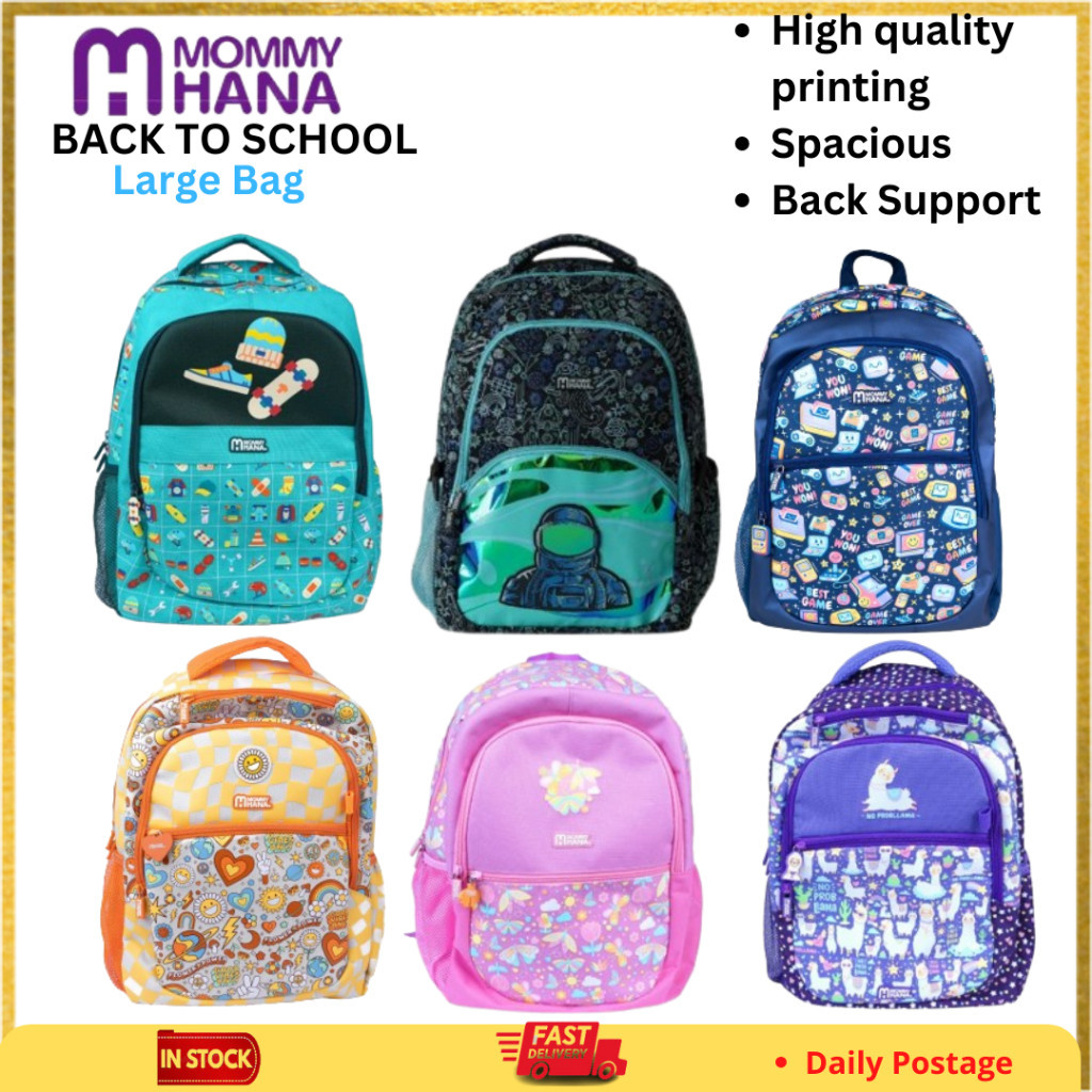 Mommyhana Beg Sekolah Berkualiti | School Bag High Quality Water Prove ...