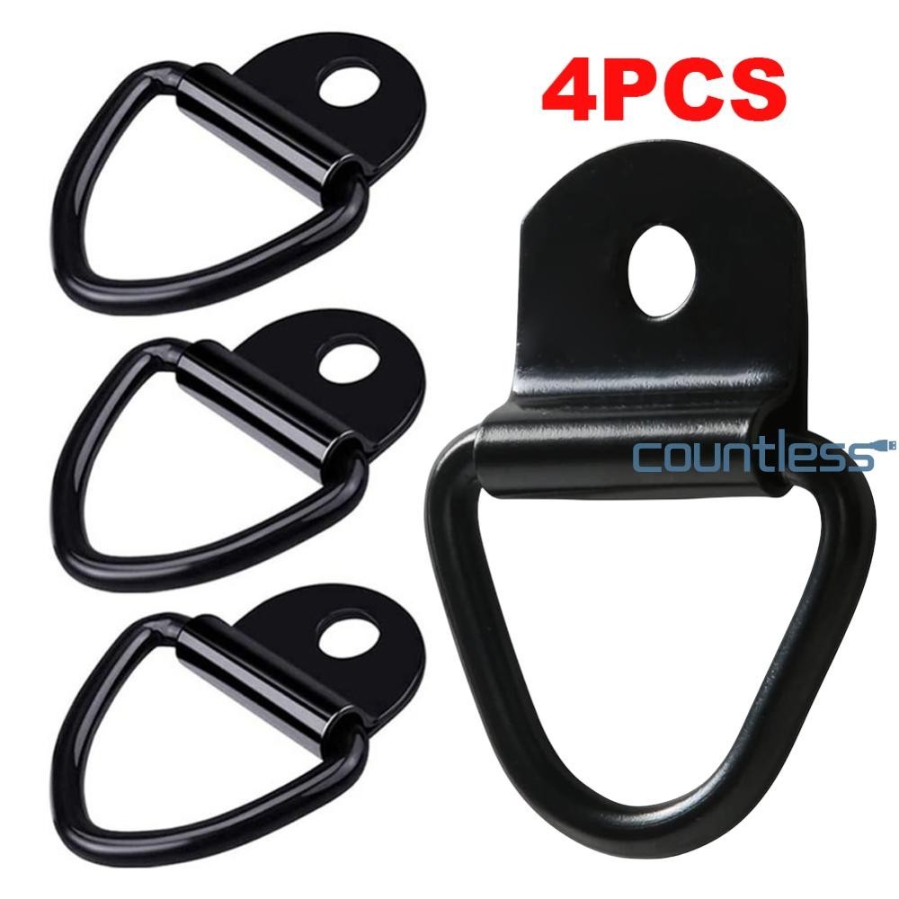 4Pcs Heavy Duty Truck Bed Tie Down Anchors Rings Trailer Cargo Rope ...