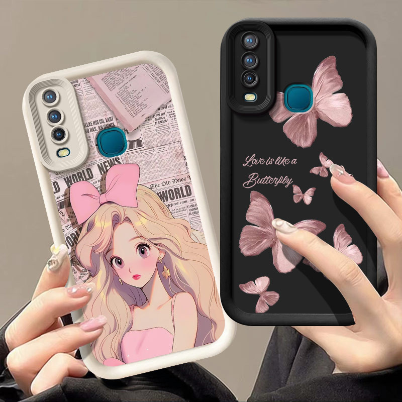 Casing Vivo Y11 Y12 Y15 Y17 U10 vivo 1906 1901 1902 1904，Girl Style ...