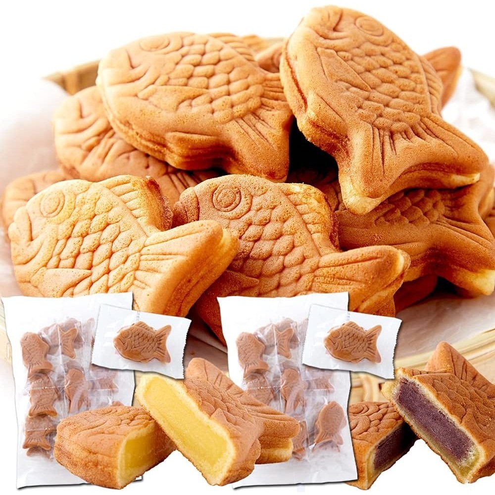 Tada Seika Natural Life Motchi-Taichiyaki (Cream & Anko) Mini Taiyaki ...