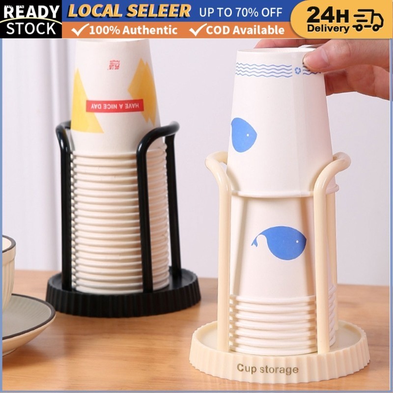 Disposable Cup Storage Holder Rack Mug Display Stand Tea Cups Plastic ...