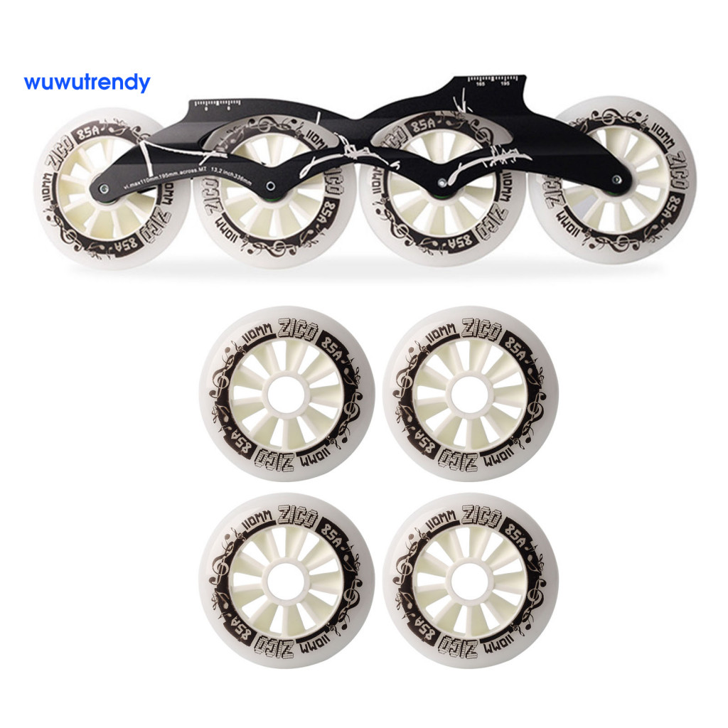 WWTD_ Roller Skate Wheels Comfortable Footing Skates 4 Pack Inline Skate Wheels 90/100/110mm