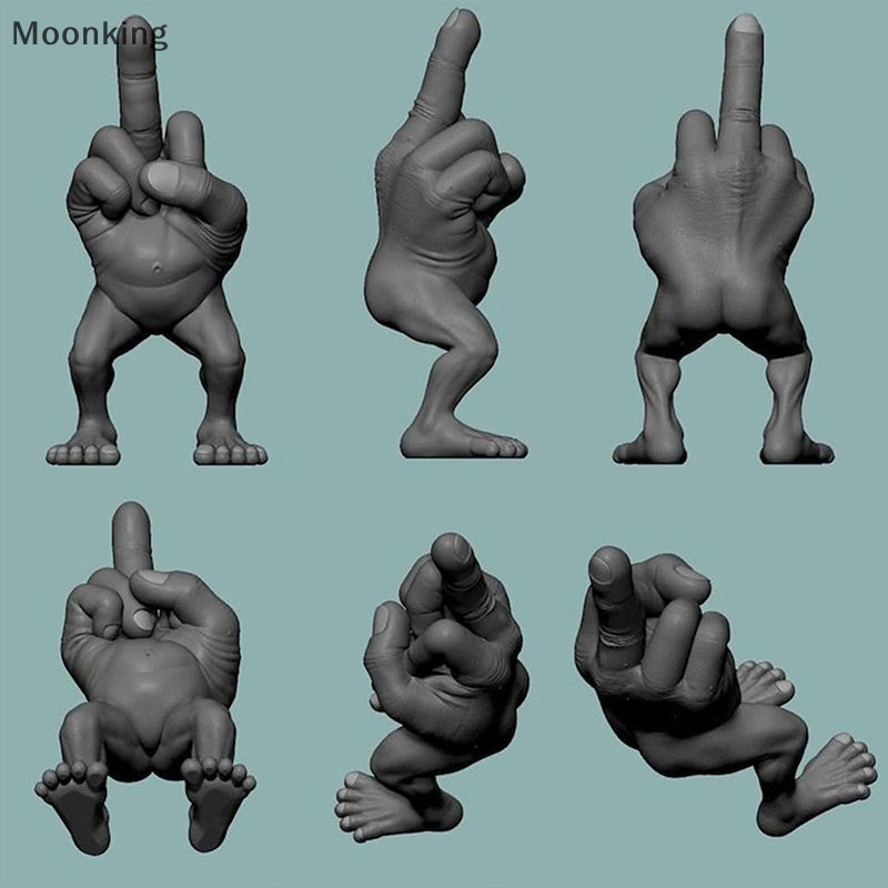 NEW Middle Finger Figure With Legs Funny Figurine Gag Statue With Legs ...