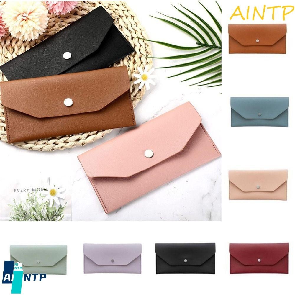 AINTP Envelope Wallets, PU Leather Korean Style Women Long Clutch Bag ...