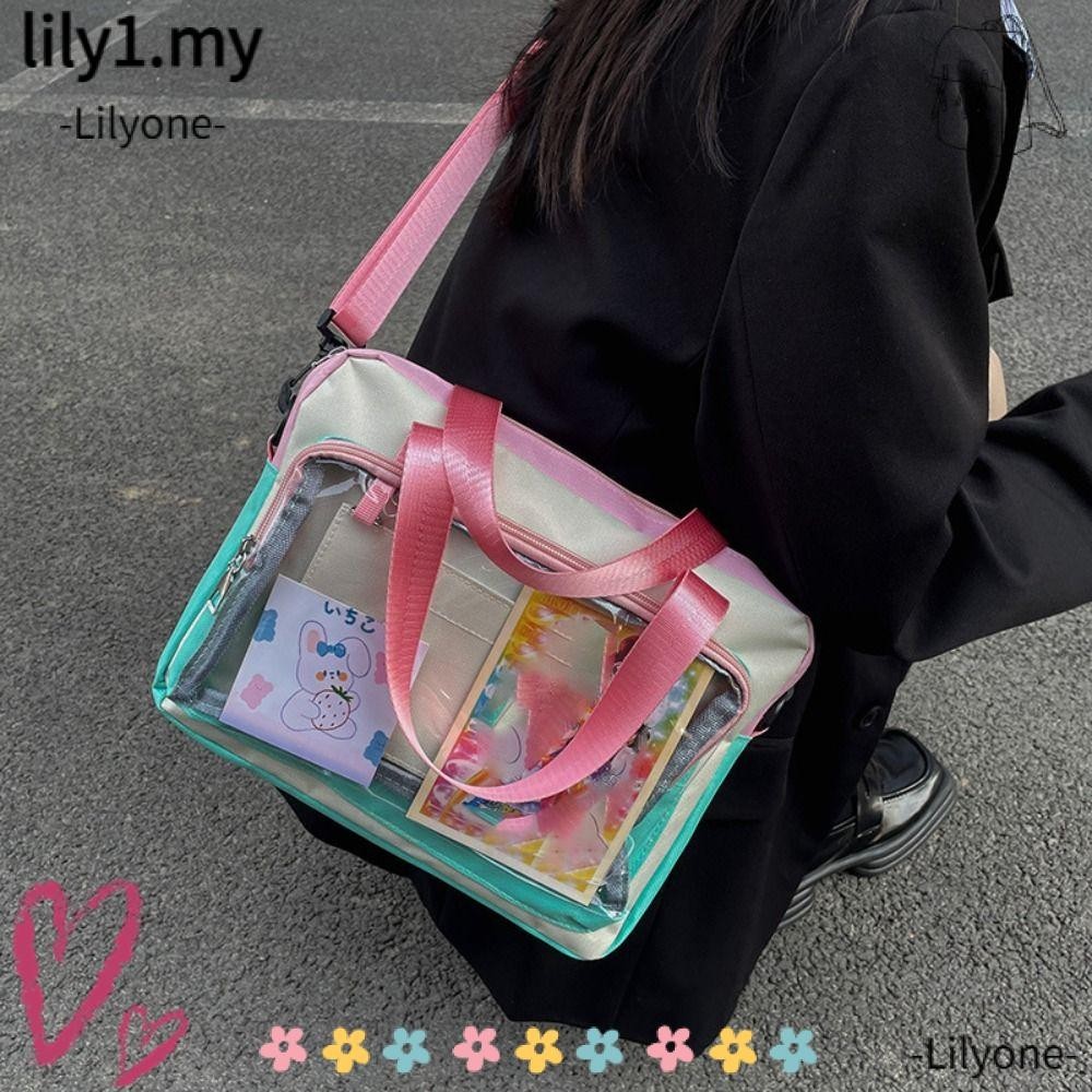 LILYONE Crossbody Bag, Transparent High School Shoulder Messenger Bag ...