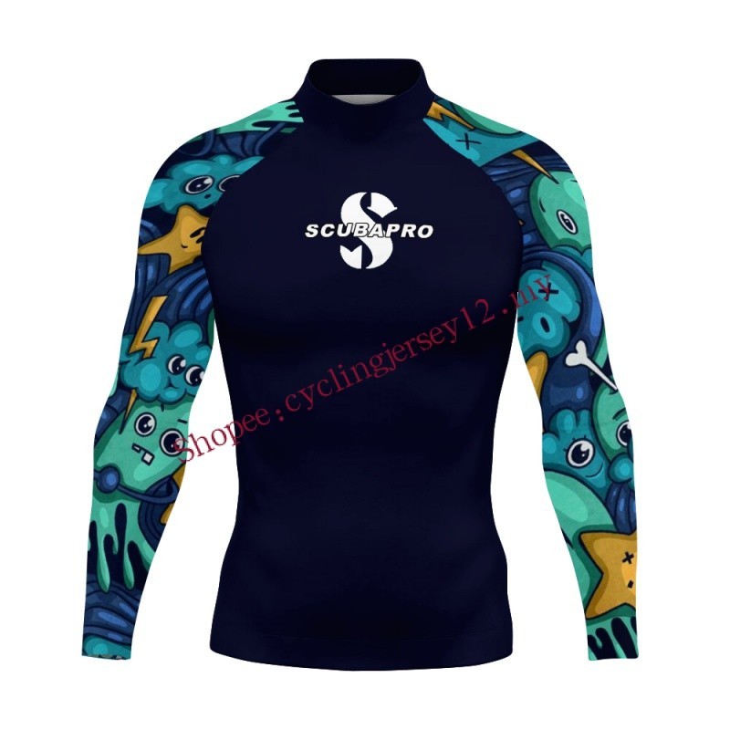 Scubapro Men'S Rash Guards Long Sleeve Surfing Shirts UV Protection