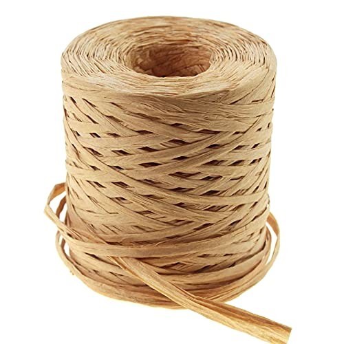 1Roll Natural Raffia Ribbon Paper Twine For Craft Weaving Bouquets Decoration Burlywood 15 40mm About 109 36 Yards 100m Roll